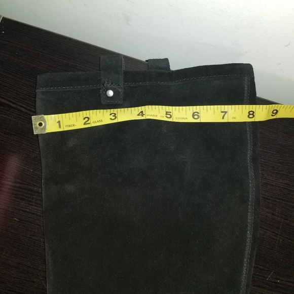 UGG 1013679 Ava genuine Shealing Lined Tall Water Reaistant Boot black Suede 11 - Picture 12 of 14